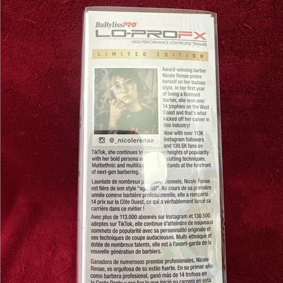 BaByliss Pro Influencer Limited Edition LO-PROFX Cordless Trimmer Nicole Renae - Picture 6 of 8